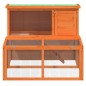 vidaXL Kaninchenstall Braun 102x90x84,5 cm Massivholz Kiefer vidaXL Kaninchenstall Braun 102x90x84,5 cm Massivholz Kiefer