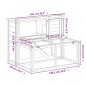 vidaXL Kaninchenstall Braun 102x90x84,5 cm Massivholz Kiefer vidaXL Kaninchenstall Braun 102x90x84,5 cm Massivholz Kiefer