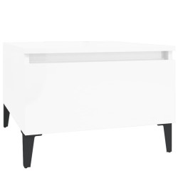 vidaXL Beistelltisch Hochglanz-Weiß 50x46x35 cm Holzwerkstoff