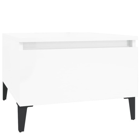 vidaXL Beistelltisch Hochglanz-Weiß 50x46x35 cm Holzwerkstoff