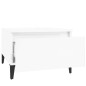vidaXL Beistelltisch Hochglanz-Weiß 50x46x35 cm Holzwerkstoff vidaXL Beistelltisch Hochglanz-Weiß 50x46x35 cm Holzwerkstoff