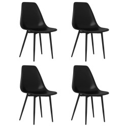 vidaXL Esszimmerstühle 4 Stk. Schwarz PP
