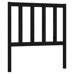 vidaXL Kopfteil Schwarz 96x4x100 cm Massivholz Kiefer