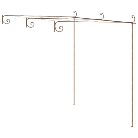 vidaXL Garten-Pergola Antik-Braun 3x3x2,5 m Eisen 