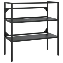 vidaXL Badezimmer Waschtischgestell Schwarz 79x38x83 cm Eisen