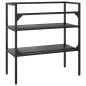 vidaXL Badezimmer Waschtischgestell Schwarz 79x38x83 cm Eisen vidaXL Badezimmer Waschtischgestell Schwarz 79x38x83 cm Eisen