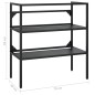 vidaXL Badezimmer Waschtischgestell Schwarz 79x38x83 cm Eisen vidaXL Badezimmer Waschtischgestell Schwarz 79x38x83 cm Eisen