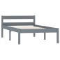 vidaXL Massivholzbett Grau Kiefer 100x200 cm vidaXL Massivholzbett Grau Kiefer 100x200 cm