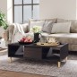vidaXL Couchtisch Hochglanz-Grau 103,5x60x35 cm Holzwerkstoff vidaXL Couchtisch Hochglanz-Grau 103,5x60x35 cm Holzwerkstoff