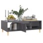 vidaXL Couchtisch Hochglanz-Grau 103,5x60x35 cm Holzwerkstoff vidaXL Couchtisch Hochglanz-Grau 103,5x60x35 cm Holzwerkstoff