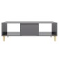 vidaXL Couchtisch Hochglanz-Grau 103,5x60x35 cm Holzwerkstoff vidaXL Couchtisch Hochglanz-Grau 103,5x60x35 cm Holzwerkstoff