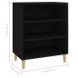 vidaXL Sideboard Schwarz 57x35x70 cm Holzwerkstoff vidaXL Sideboard Schwarz 57x35x70 cm Holzwerkstoff