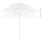 vidaXL Hawaii Sonnenschirm Weiß 240 cm vidaXL Hawaii Sonnenschirm Weiß 240 cm