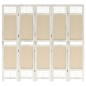 vidaXL 5-tlg. Raumteiler Creme 175x165 cm Stoff vidaXL 5-tlg. Raumteiler Creme 175x165 cm Stoff