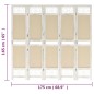 vidaXL 5-tlg. Raumteiler Creme 175x165 cm Stoff vidaXL 5-tlg. Raumteiler Creme 175x165 cm Stoff