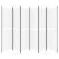 vidaXL 6-tlg. Paravent Weiß 300x200 cm Stoff vidaXL 6-tlg. Paravent Weiß 300x200 cm Stoff