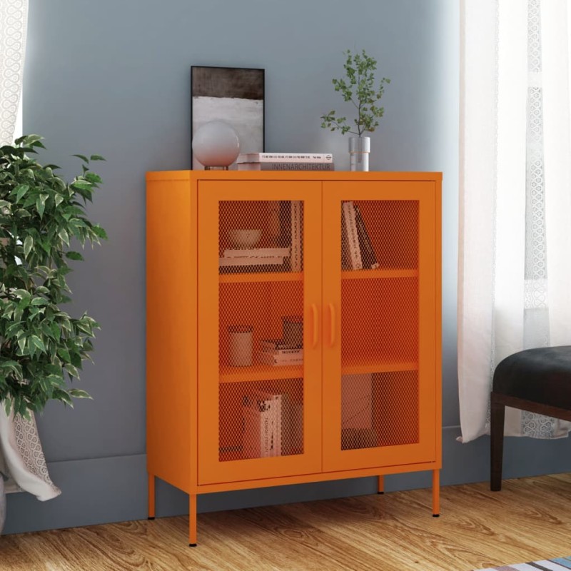 vidaXL Lagerschrank Orange 80x35x101,5 cm Stahl vidaXL Lagerschrank Orange 80x35x101,5 cm Stahl