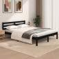 vidaXL Massivholzbett Kiefer 120x190 cm Schwarz vidaXL Massivholzbett Kiefer 120x190 cm Schwarz