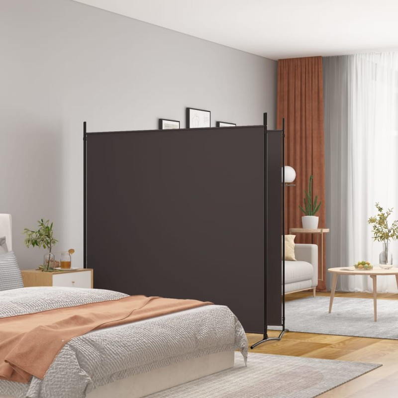vidaXL 2-tlg. Paravent Braun 348x180 cm Stoff vidaXL 2-tlg. Paravent Braun 348x180 cm Stoff