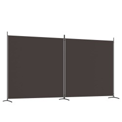  vidaXL 2-tlg. Paravent Braun 348x180 cm Stoff