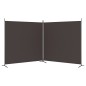 vidaXL 2-tlg. Paravent Braun 348x180 cm Stoff vidaXL 2-tlg. Paravent Braun 348x180 cm Stoff