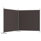 vidaXL 2-tlg. Paravent Braun 348x180 cm Stoff vidaXL 2-tlg. Paravent Braun 348x180 cm Stoff