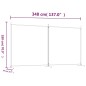 vidaXL 2-tlg. Paravent Braun 348x180 cm Stoff vidaXL 2-tlg. Paravent Braun 348x180 cm Stoff