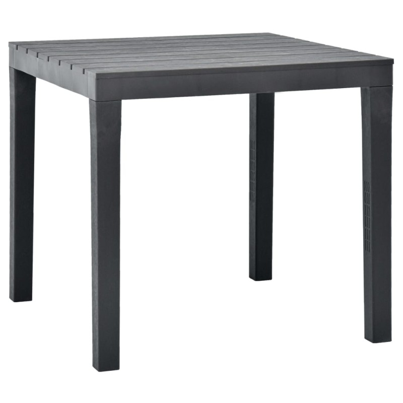 vidaXL Gartentisch Anthrazit 78 x 78 x 72 cm Kunststoff vidaXL Gartentisch Anthrazit 78 x 78 x 72 cm Kunststoff