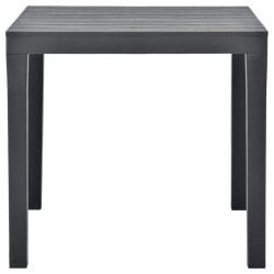 vidaXL Gartentisch Anthrazit 78 x 78 x 72 cm Kunststoff