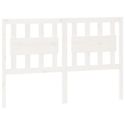 vidaXL Kopfteil Weiß 125,5x4x100 cm Massivholz Kiefer