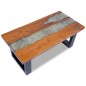 vidaXL Couchtisch Teak Harz 100x50 cm vidaXL Couchtisch Teak Harz 100x50 cm