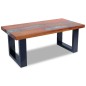 vidaXL Couchtisch Teak Harz 100x50 cm vidaXL Couchtisch Teak Harz 100x50 cm