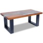 vidaXL Couchtisch Teak Harz 100x50 cm vidaXL Couchtisch Teak Harz 100x50 cm