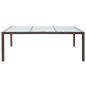 vidaXL Garten-Esstisch Braun 200x150x74 cm Poly Rattan vidaXL Garten-Esstisch Braun 200x150x74 cm Poly Rattan