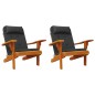 vidaXL Adirondack-Auflagen 2 Stk. Schwarz Oxford-Gewebe vidaXL Adirondack-Auflagen 2 Stk. Schwarz Oxford-Gewebe