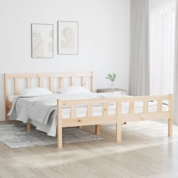 vidaXL Massivholzbett 140x200 cm