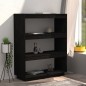 vidaXL Bücherregal/Raumteiler Schwarz 80x35x103 cm Massivholz Kiefer vidaXL Bücherregal/Raumteiler Schwarz 80x35x103 cm Massivholz Kiefer