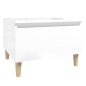 vidaXL Beistelltisch Hochglanz-Weiß 50x46x35 cm Holzwerkstoff vidaXL Beistelltisch Hochglanz-Weiß 50x46x35 cm Holzwerkstoff