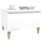 vidaXL Beistelltisch Hochglanz-Weiß 50x46x35 cm Holzwerkstoff vidaXL Beistelltisch Hochglanz-Weiß 50x46x35 cm Holzwerkstoff