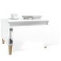 vidaXL Beistelltisch Hochglanz-Weiß 50x46x35 cm Holzwerkstoff vidaXL Beistelltisch Hochglanz-Weiß 50x46x35 cm Holzwerkstoff