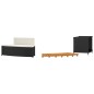 Whirlpool-Umrandung Schwarz Poly-Rattan und Massivholz Akazie Whirlpool-Umrandung Schwarz Poly-Rattan und Massivholz Akazie
