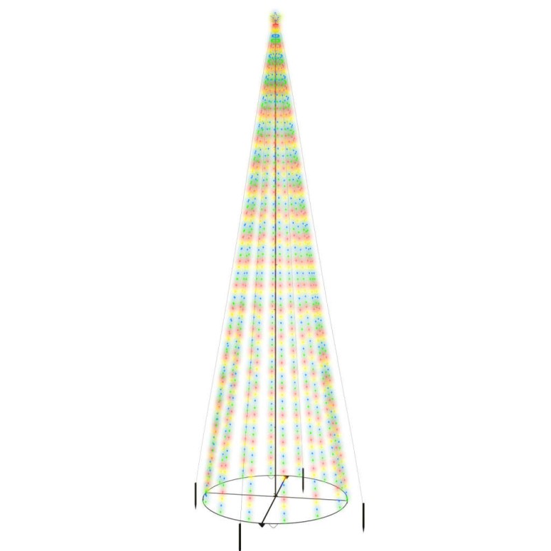 vidaXL Weihnachtsbaum Kegelform Mehrfarbig 1134 LEDs 230x800 cm vidaXL Weihnachtsbaum Kegelform Mehrfarbig 1134 LEDs 230x800 cm