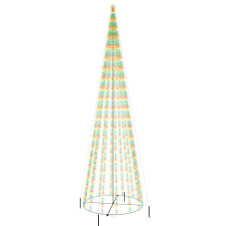 vidaXL Weihnachtsbaum Kegelform Mehrfarbig 1134 LEDs 230x800 cm
