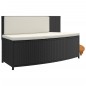 Whirlpool-Umrandung Schwarz Poly-Rattan und Massivholz Akazie Whirlpool-Umrandung Schwarz Poly-Rattan und Massivholz Akazie