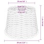 vidaXL Lampenschirm Braun Ø30x20 cm Korbweide vidaXL Lampenschirm Braun Ø30x20 cm Korbweide