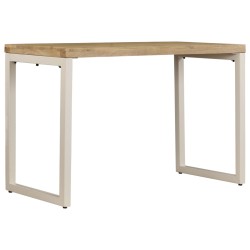 vidaXL Esstisch 115 x 55 x 76 cm Massivholz Mango und Stahl