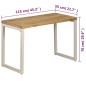 vidaXL Esstisch 115 x 55 x 76 cm Massivholz Mango und Stahl vidaXL Esstisch 115 x 55 x 76 cm Massivholz Mango und Stahl