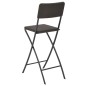 vidaXL Klappbare Barstühle 2 Stk. HDPE und Stahl Braun Rattanoptik vidaXL Klappbare Barstühle 2 Stk. HDPE und Stahl Braun Rattanoptik