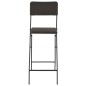 vidaXL Klappbare Barstühle 2 Stk. HDPE und Stahl Braun Rattanoptik vidaXL Klappbare Barstühle 2 Stk. HDPE und Stahl Braun Rattanoptik