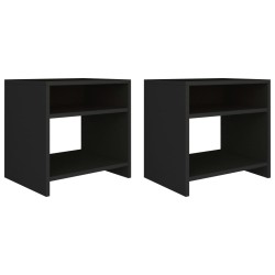 vidaXL Nachttische 2 Stk. Schwarz 40x30x40 cm Holzwerkstoff